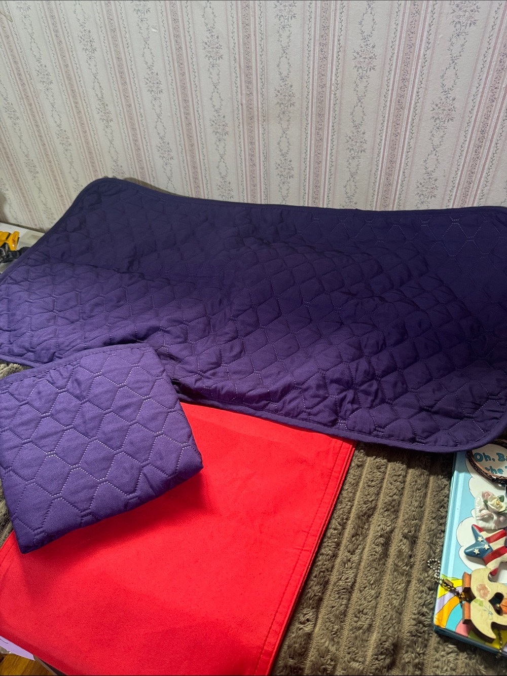 Quilted Deep Purple Bed Pillow Sham’s  Unbranded
